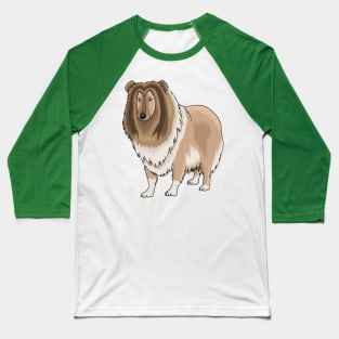 Rough collie dog cartoon illustration Baseball T-Shirt